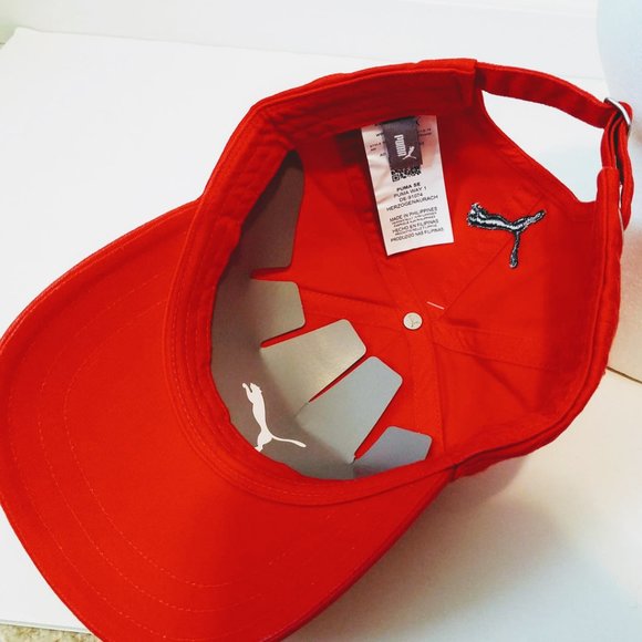 Puma Ferrari Baseball Hat NWT Red Adjustable Strap - Picture 5 of 5